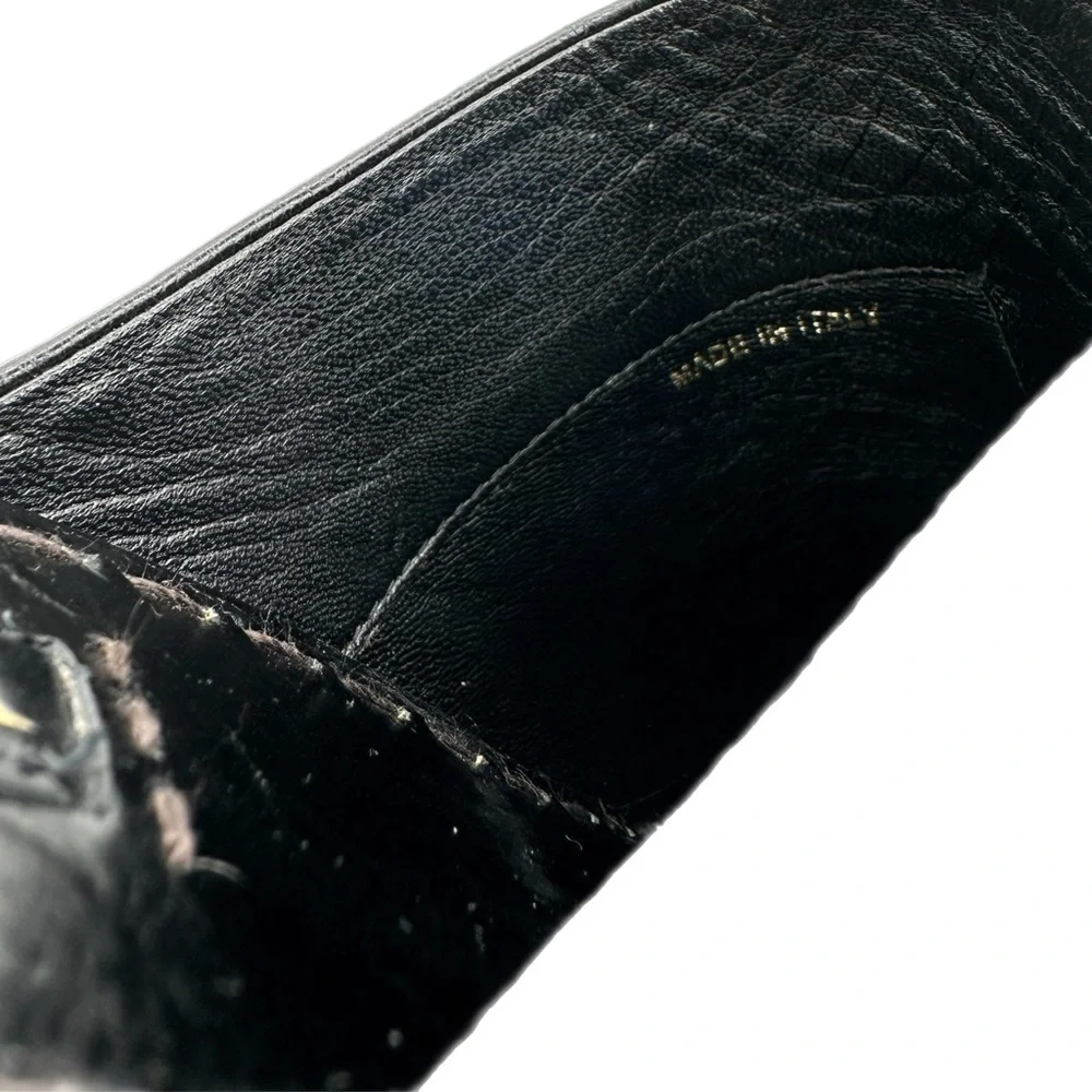 Prada Black Leather Mules with Distressed Wooden Heel – Size 39 EU - Picture 9 of 13